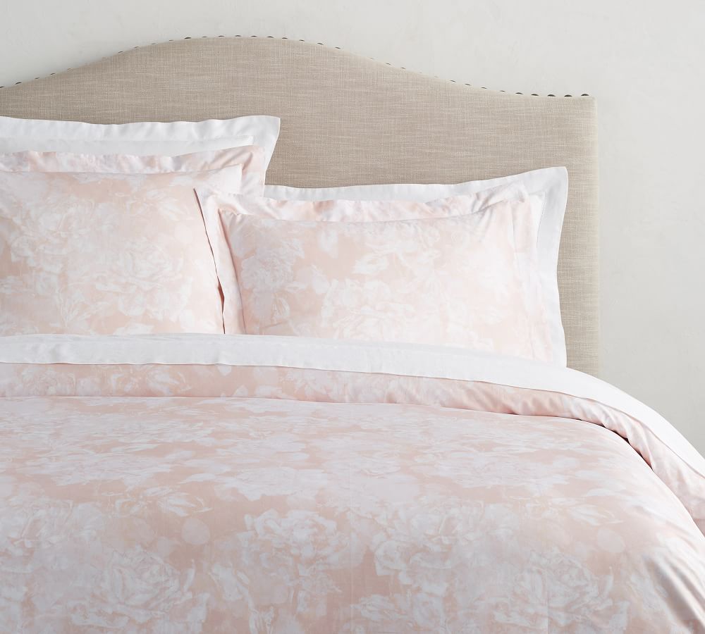 Monique Lhuillier Garden Rose Sateen Duvet Cover Shams Blush