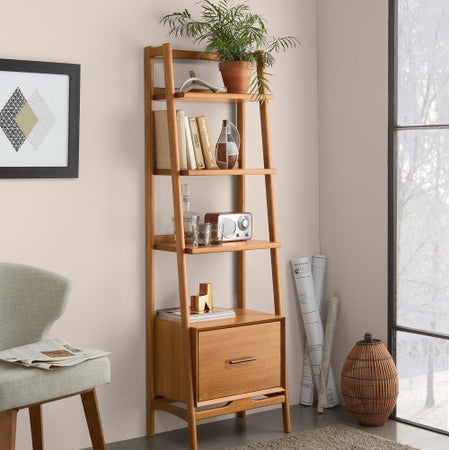 Mid-Century Bookshelf, Narrow Tower, Acorn Mid-Century Bookshelf, Narrow Tower, Acorn