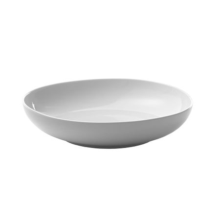 Organic Shaped Low Bowls, White 