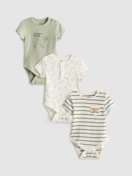3pk Disney's The Lion King Newborn Bodysuits