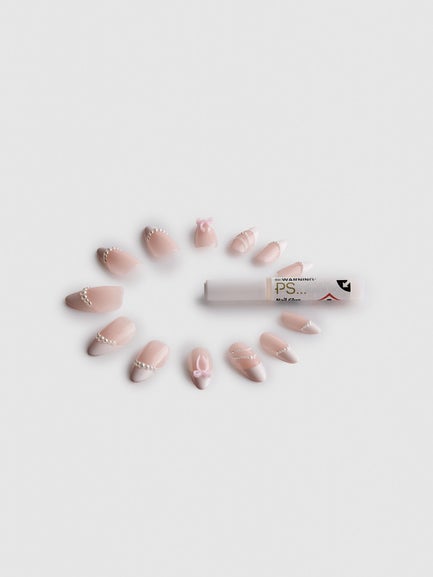 PS... Pro Pointed French Tip Gel Effect False Nail