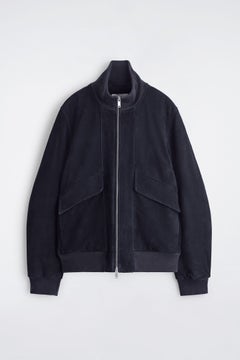 SUEDE FLIGHT JACKET — Blue dark 7