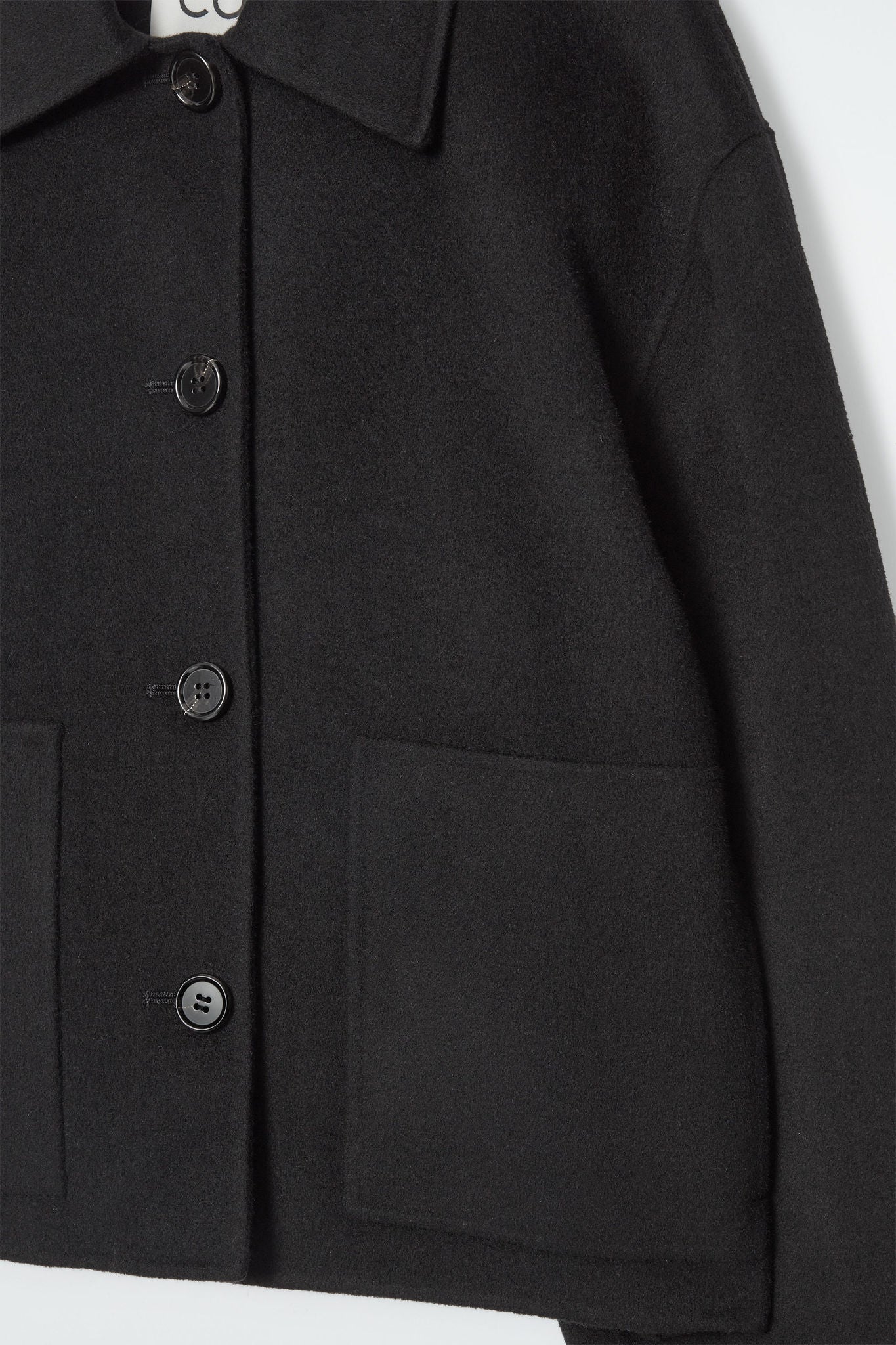DOUBLE-FACED WOOL JACKET - BROWN