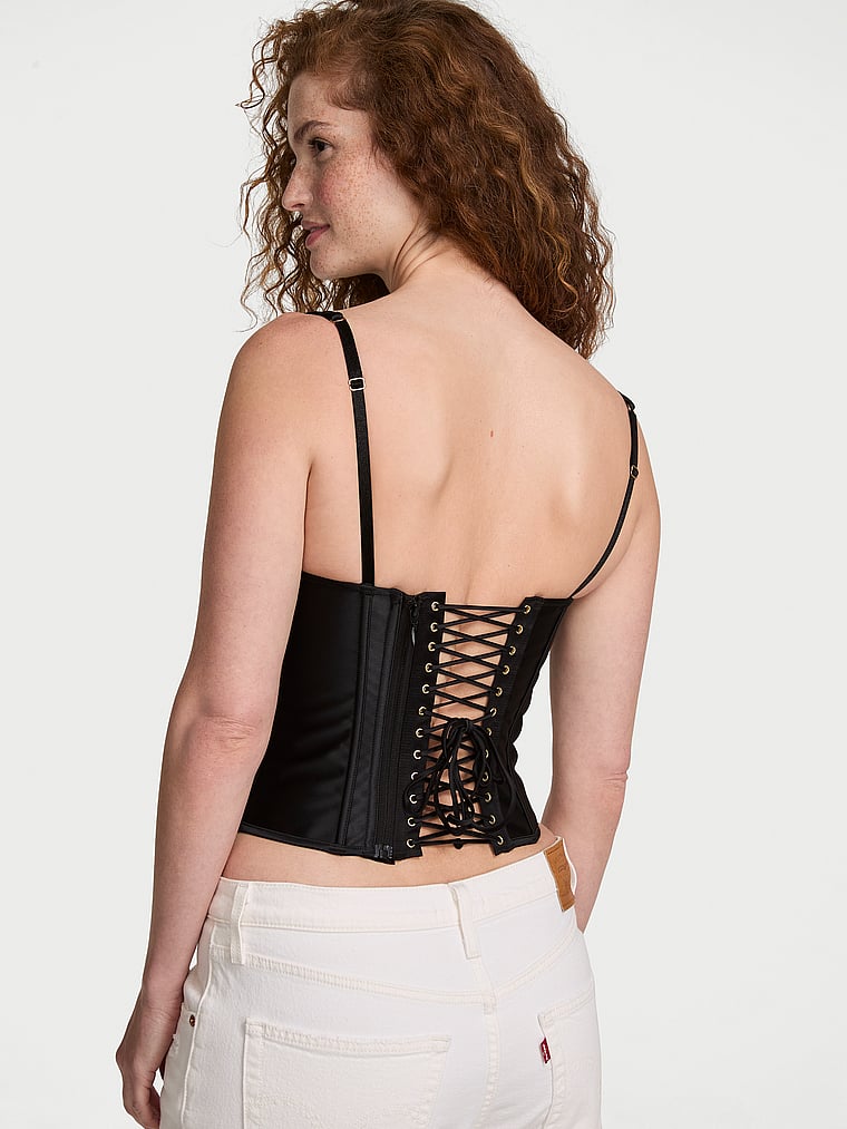 Push-Up Satin Corset Top