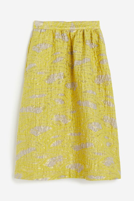 Voluminous brocade skirt