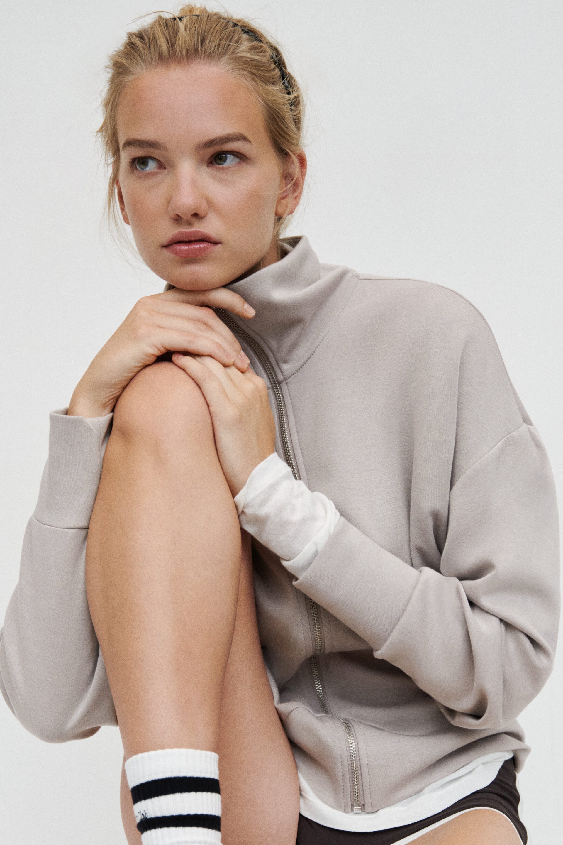 Jersey track jacket