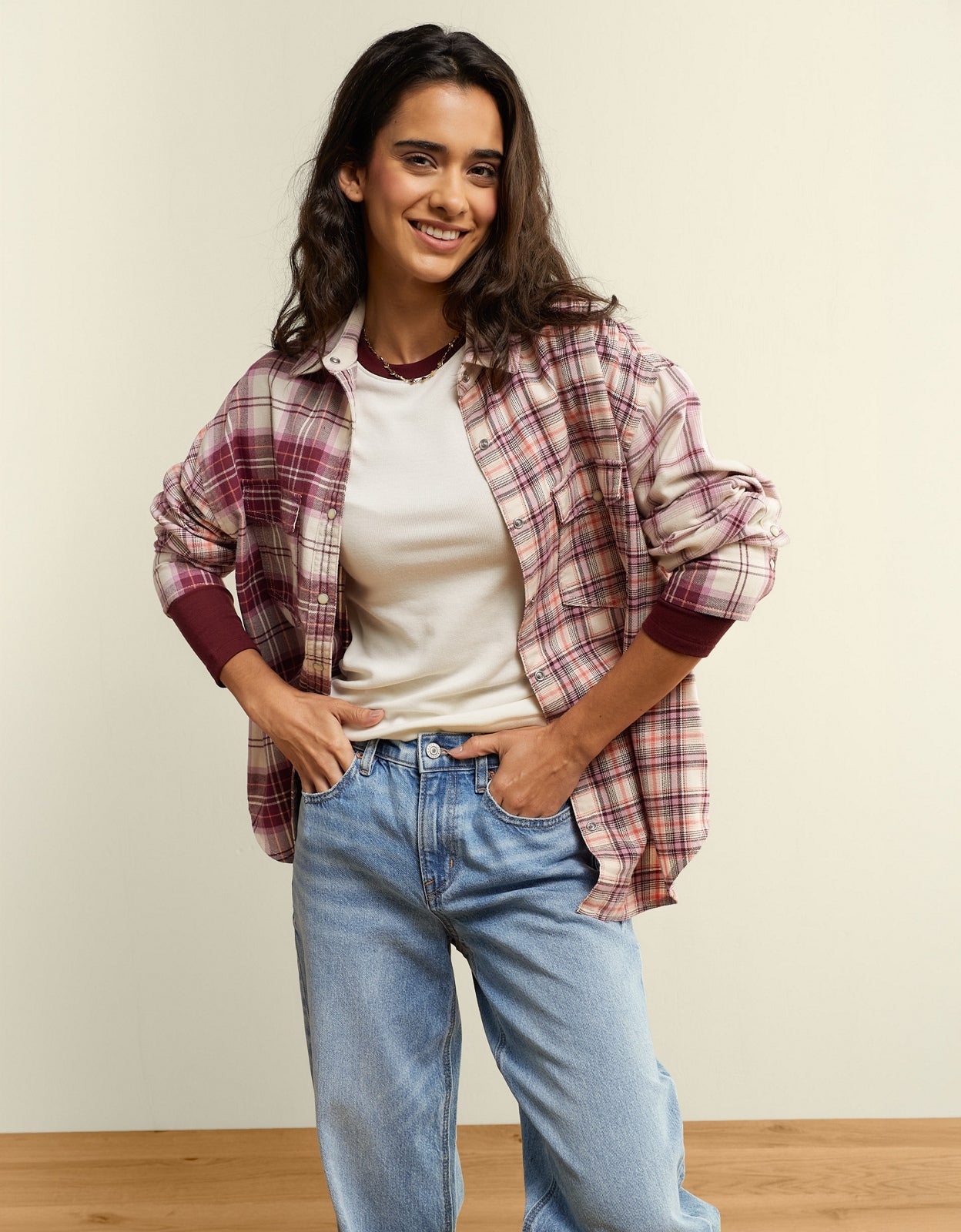 AE Oversized Flannel Shirt
