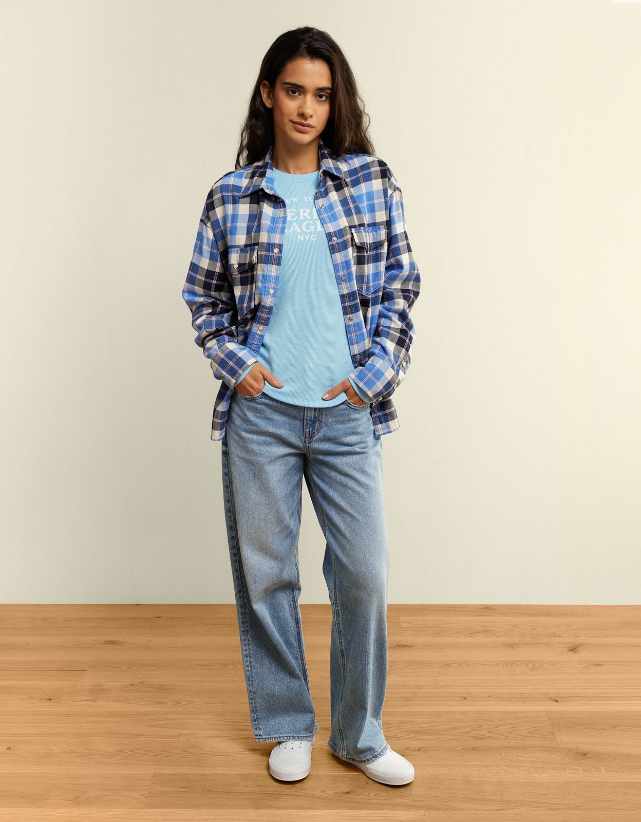 AE Oversized Flannel Shirt