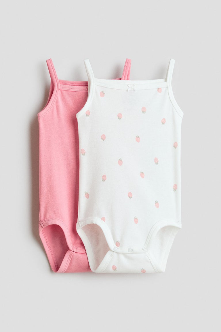 2-pack sleeveless cotton bodysuits Image 1 of 2