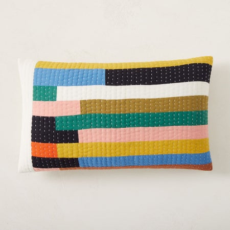 Colorblock Verging Stripe Pillow Cover Colorblock Verging Stripe Pillow Cover