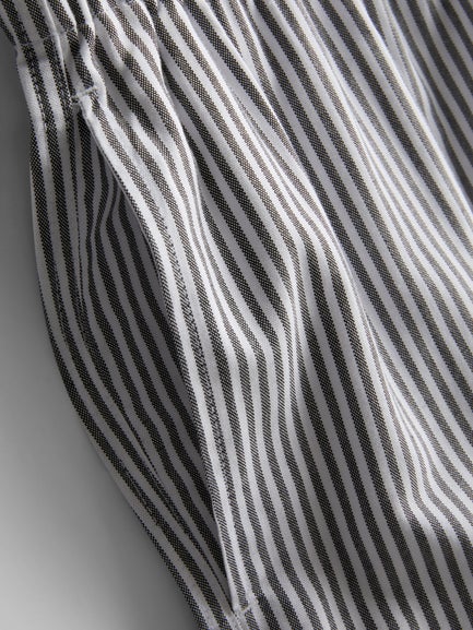 Stripe High Waisted Oxford Shorts