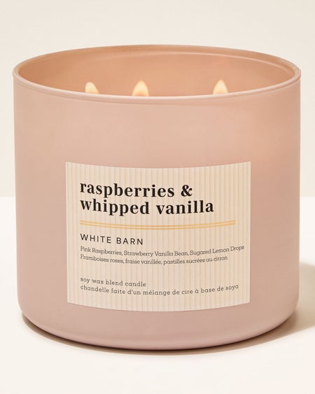 Raspberries & Whipped Vanilla 3-Wick Candle