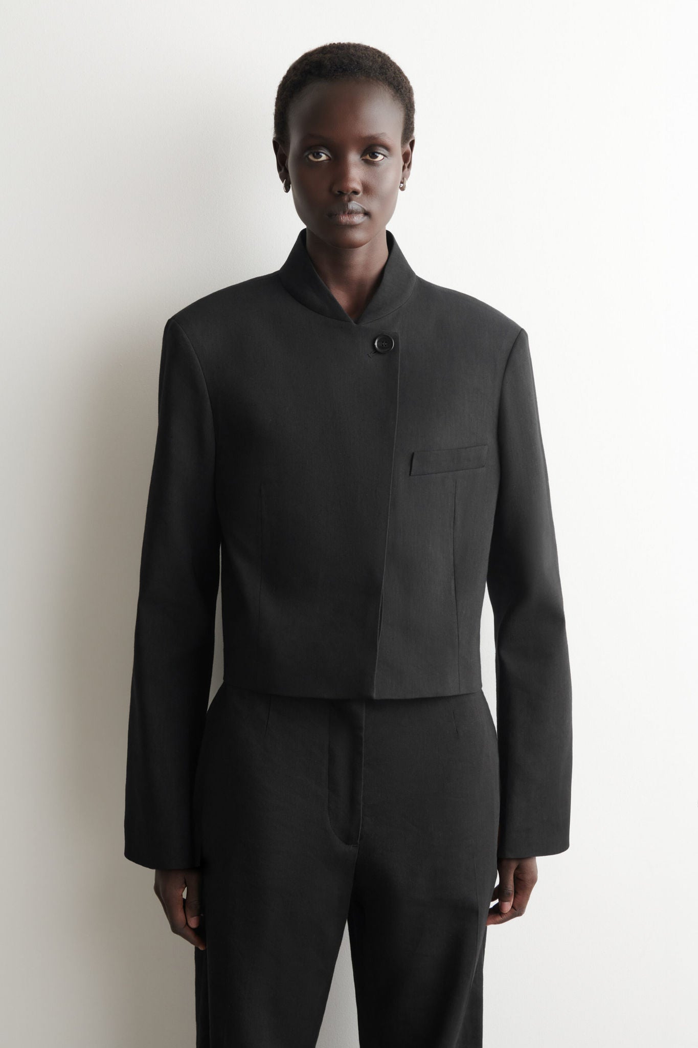 Cropped Structured Linen Blazer | COS UAE