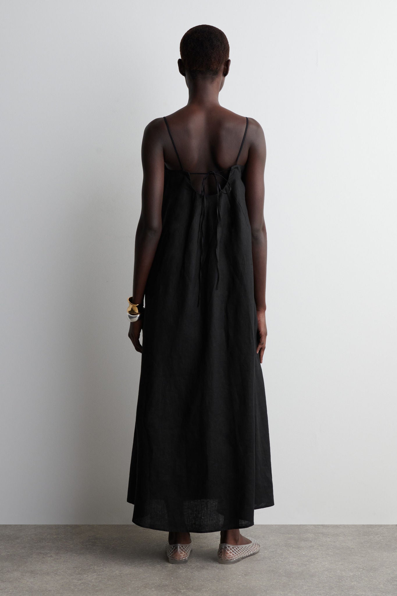 Pleated Linen Maxi Dress | COS UAE