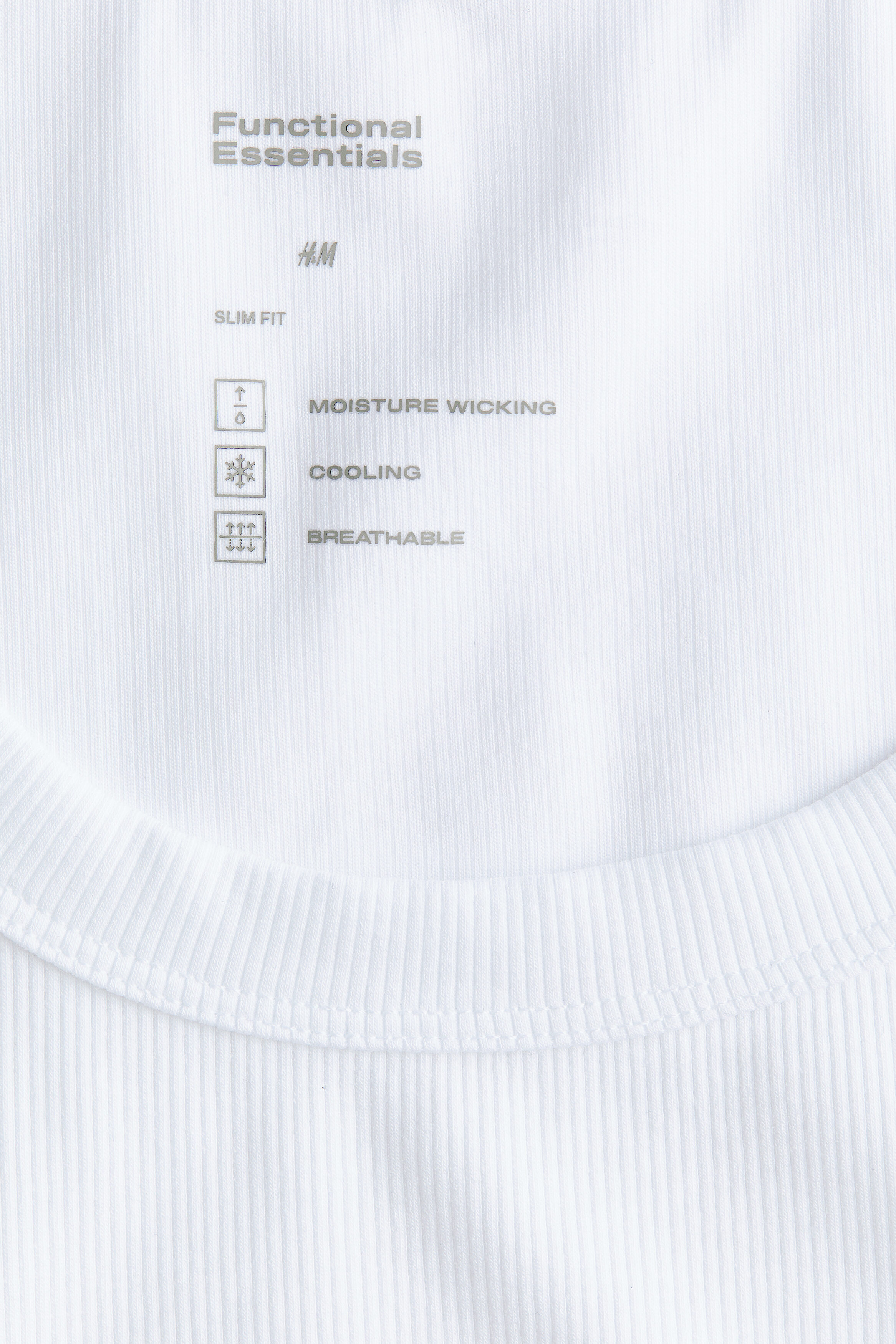 Cooling Slim Fit Ribbed vest top