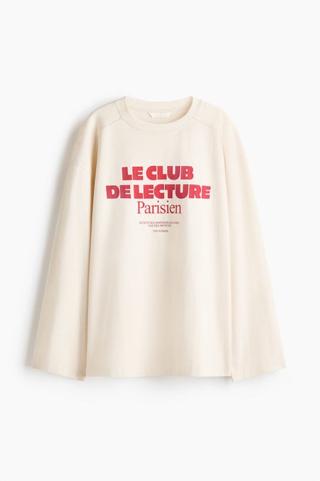 Oversized jersey top