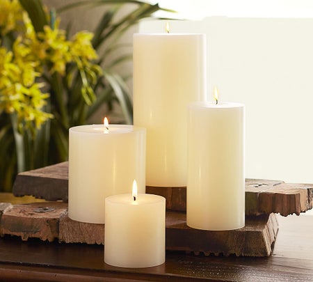 Unscented Pillar Candles