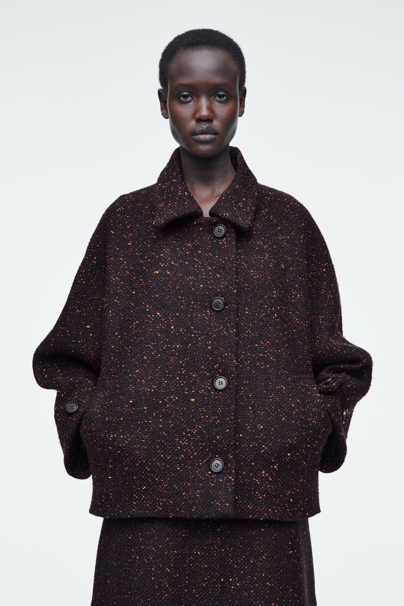 新品 AMERI CHECK ECO WOOL BIG JACKET Ameri（アメリ）の「CHECK ECO WOOL BIG JACKET（テーラード