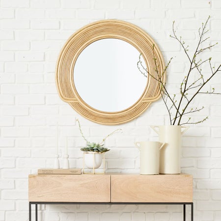 Desert Sun Mirror - Natural Cane