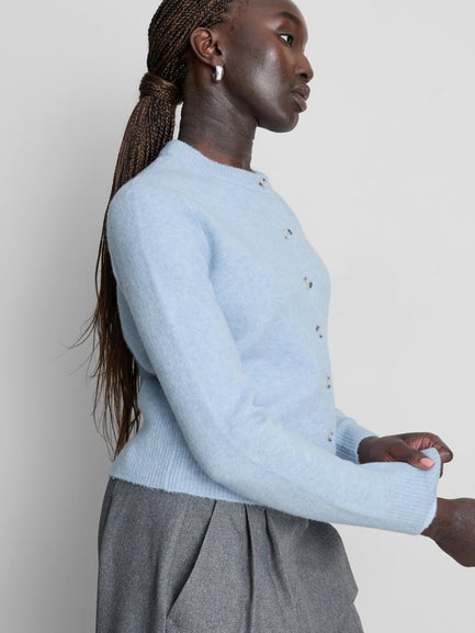 Essential Knitted Crew Neck Cardigan