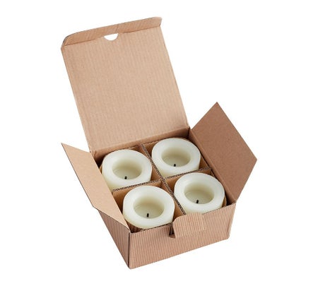Flameless Wax Votive Candle, Set of 4