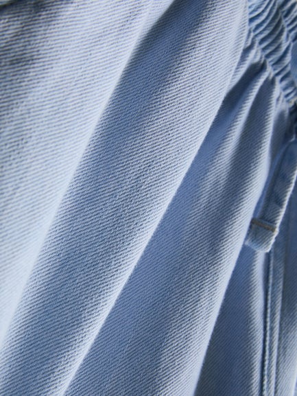 Cotton Denim Jogger Shorts