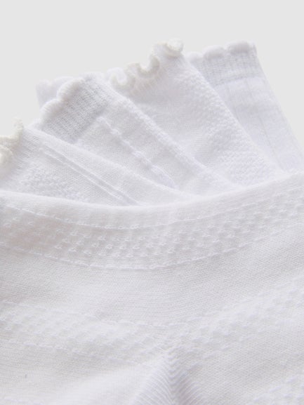 5pk Textured Quarter Socks