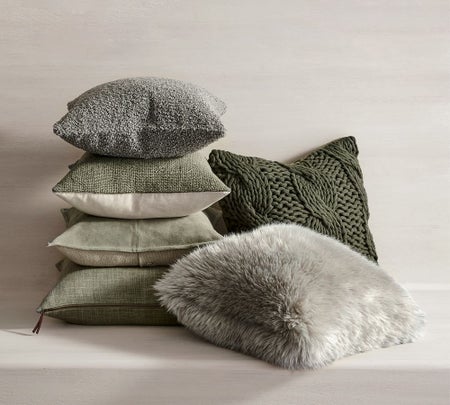 Green Tonal Palette Pillow Collection