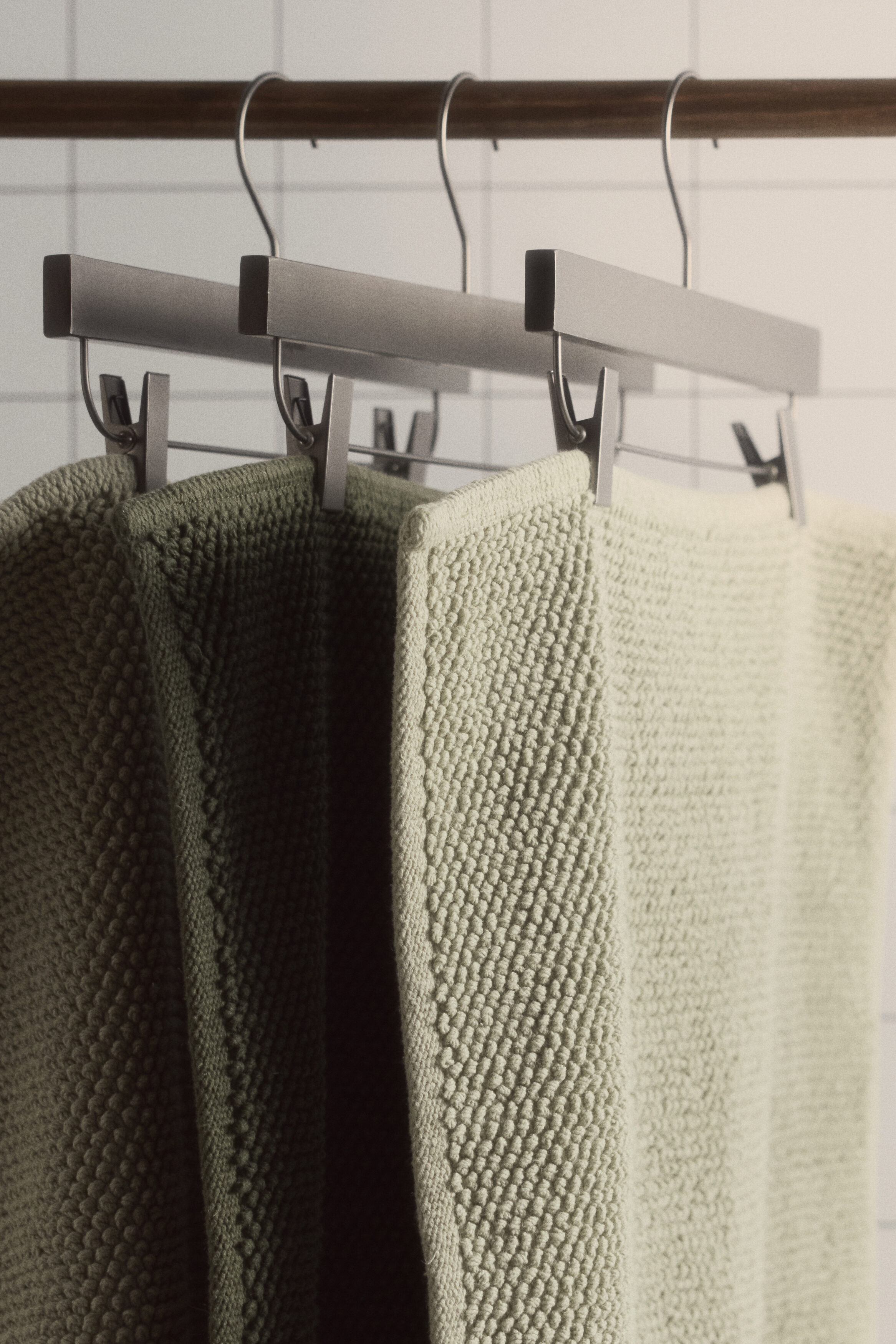 Cotton bath mat (green)