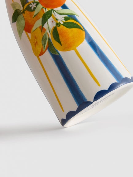 Mediterranean Floral Ceramic Oil Pourer