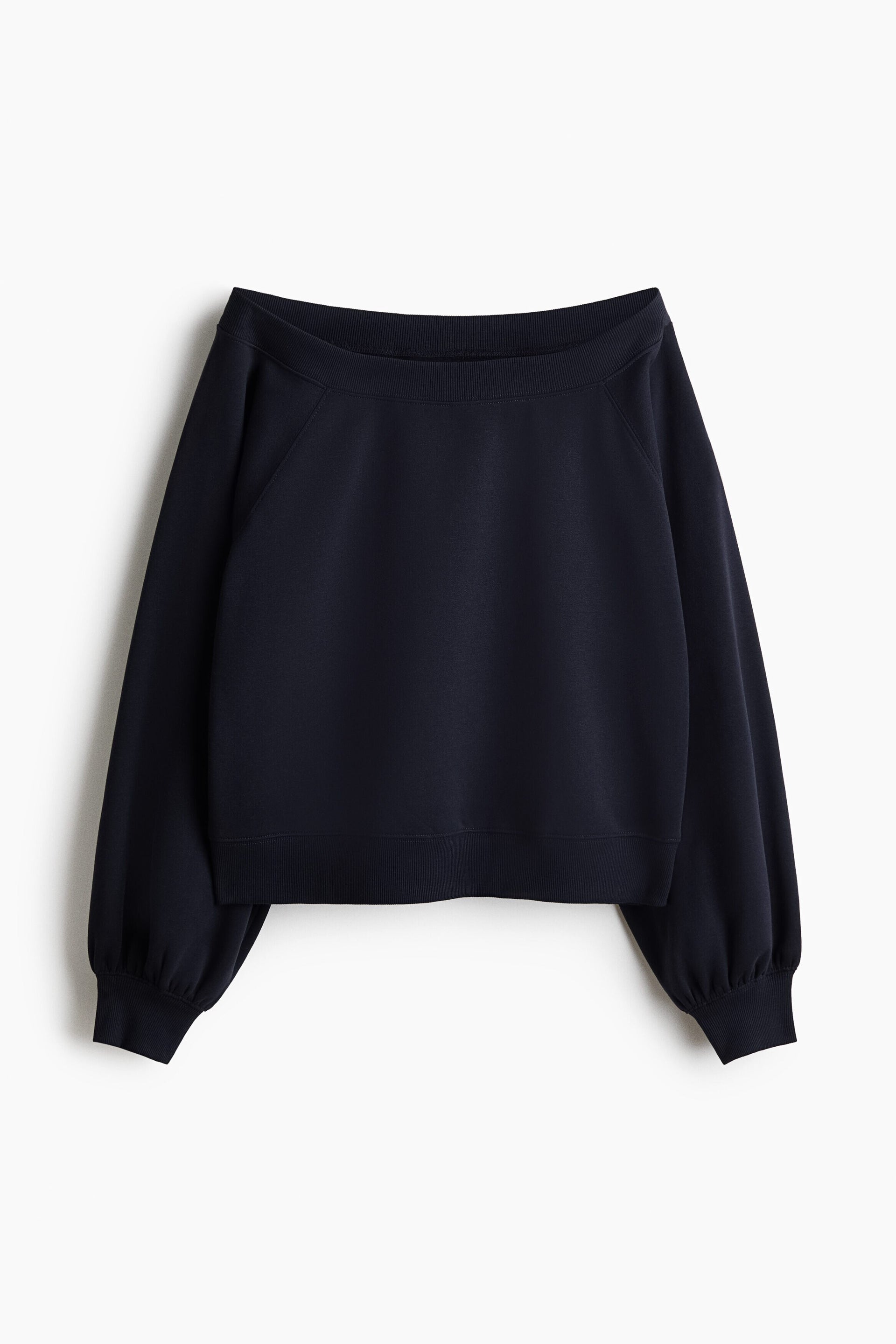 Off-the-shoulder sweatshirt