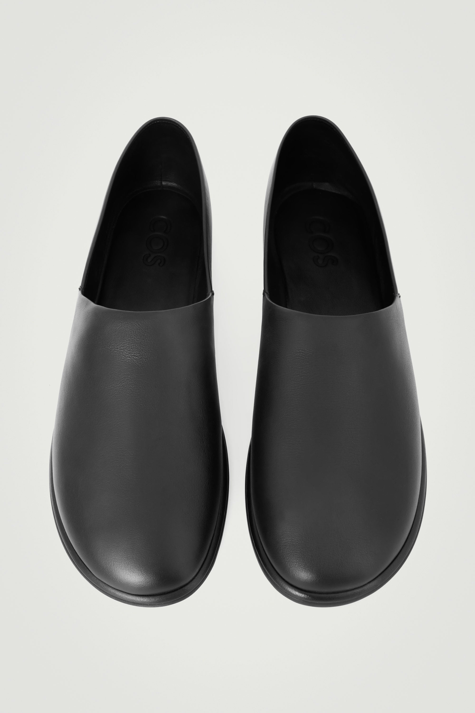 COS Leather Slip On Shoes Black THE LEATHER SLIP-ON SHOES - BLACK | COS DE main image 2