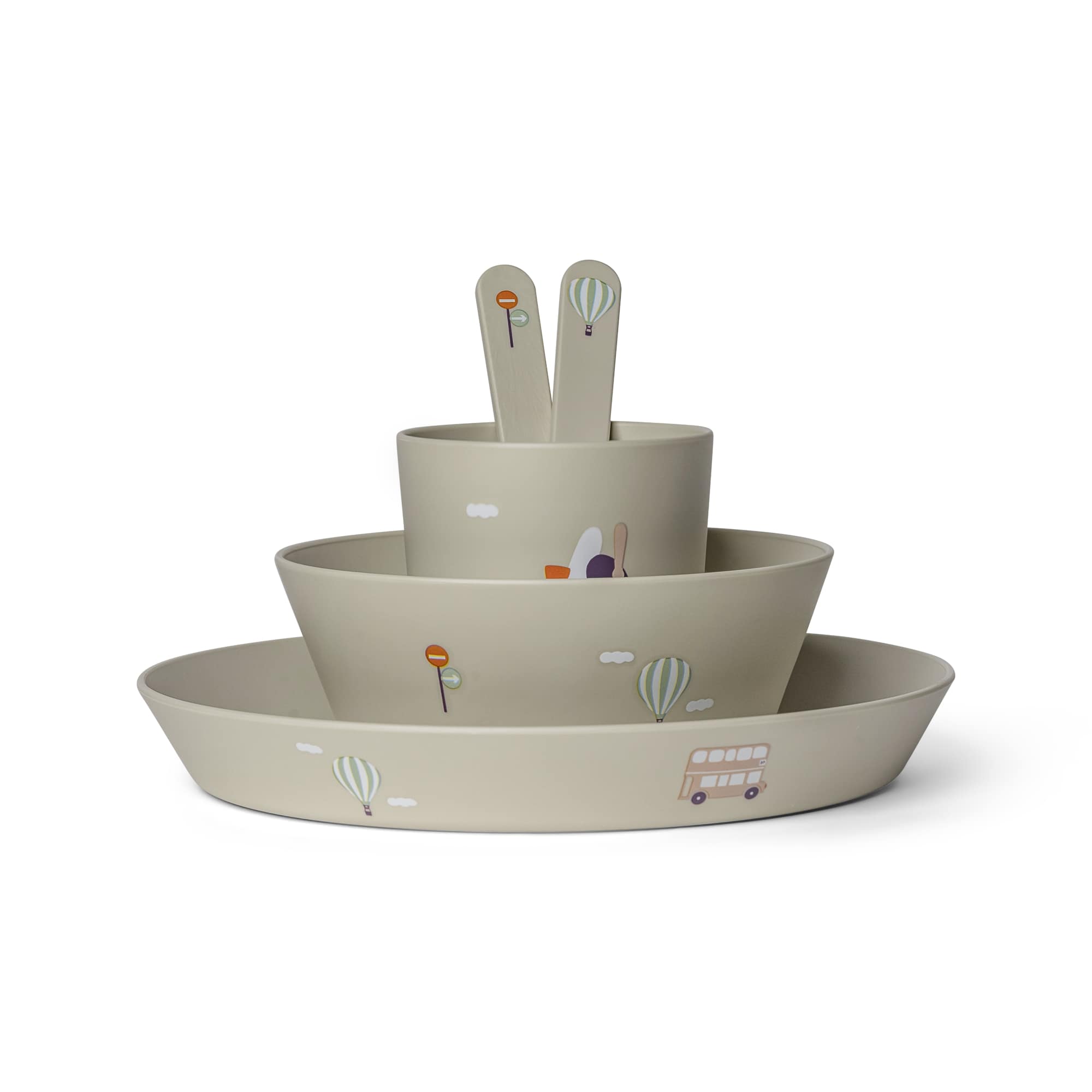 Citron Bio Based Tableware Set Vehicles