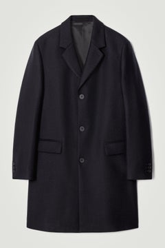 TAILORED WOOL-TWILL COAT — Blue dark 1
