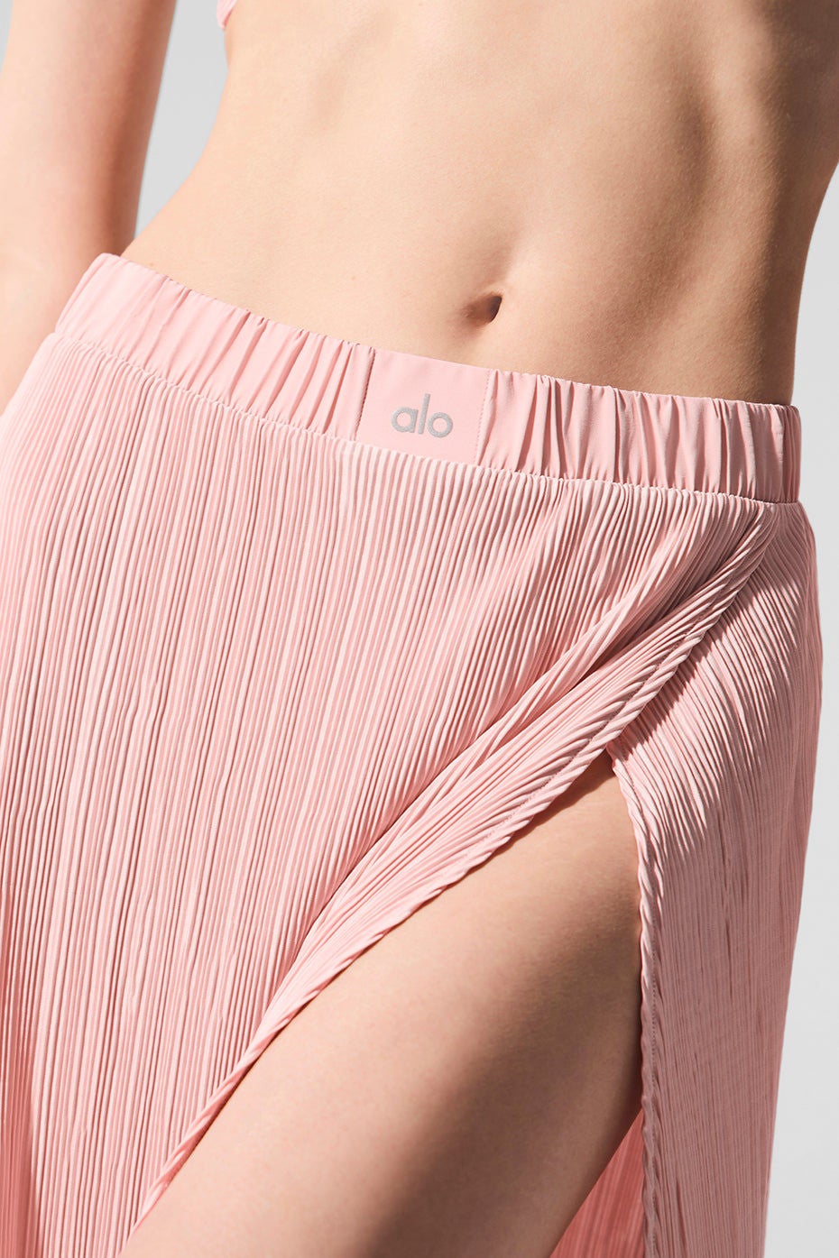 ミニスカート [Alo Yoga] Micro Plisse Game On Long Skirt Micro Plisse Game On Long Skirt - Black | Alo Yoga