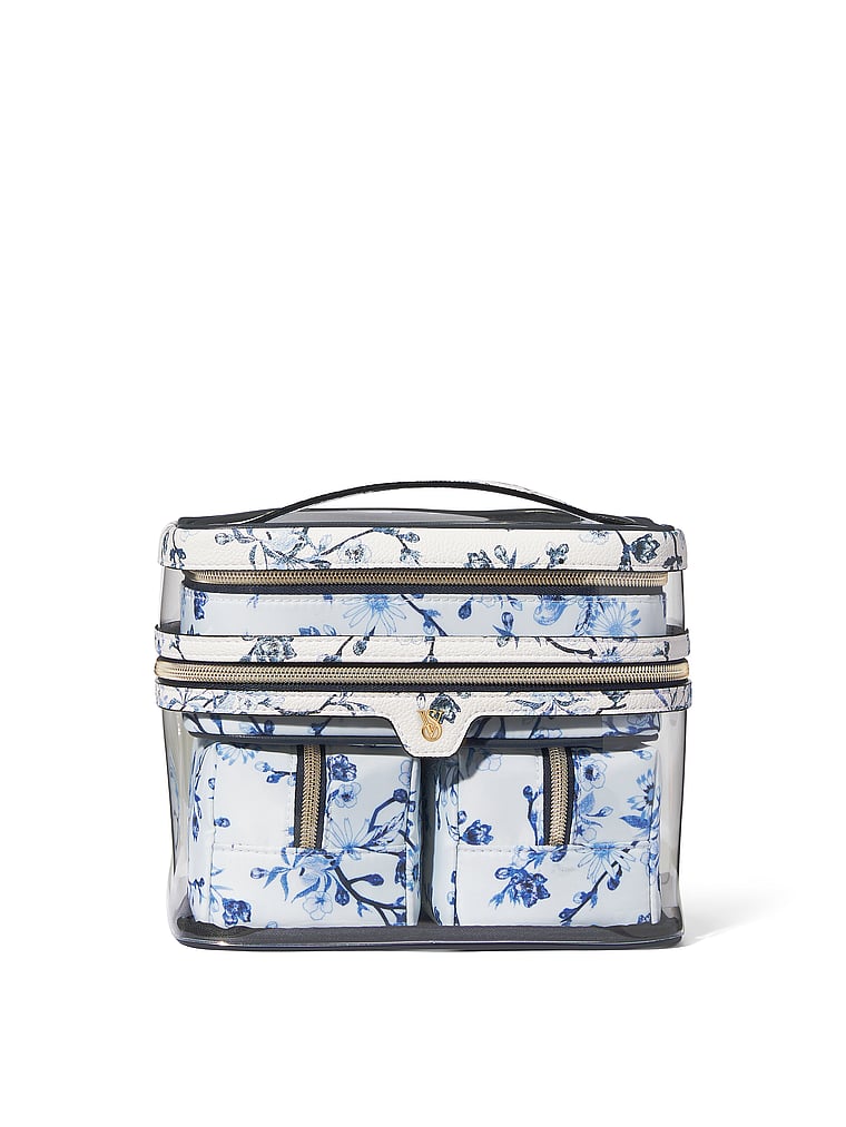 新品☆Victoria's Secret☆化粧ポーチ・4つセット・花柄ネイビー