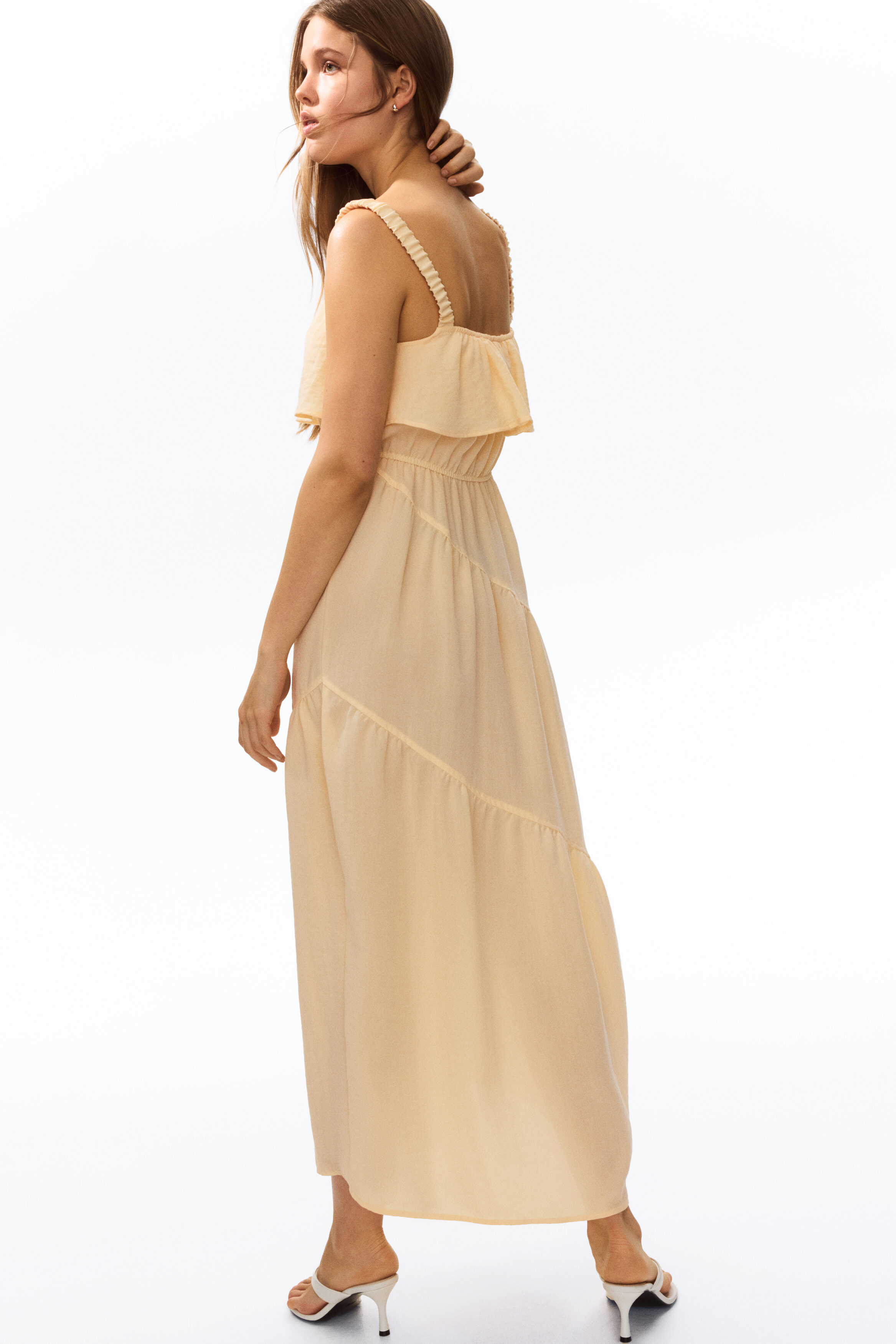 Flounced tiered dress