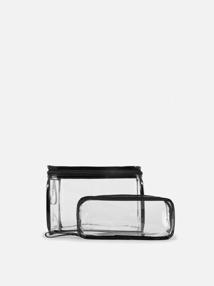 2pk Clear Makeup Bags