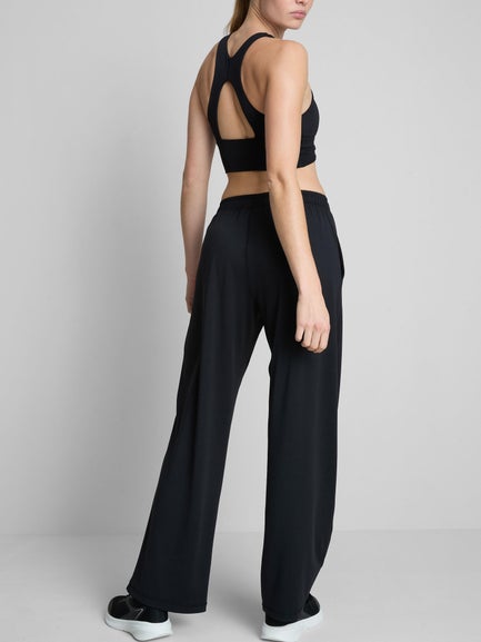 Wide Leg Athleisure Trousers