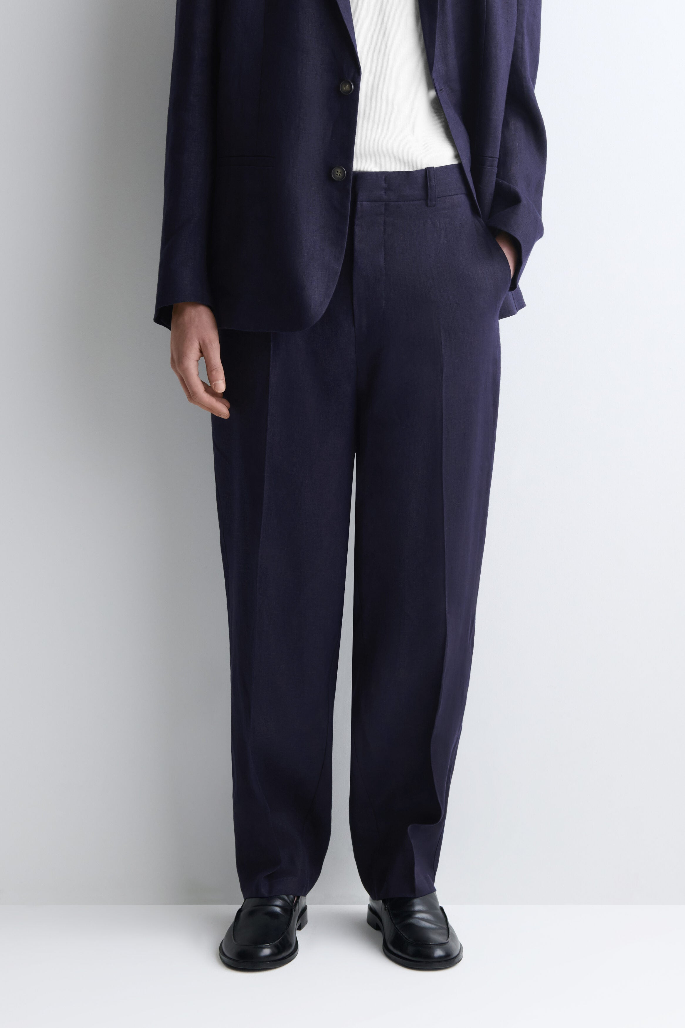 Relaxed Linen Tapered Trousers | COS UAE