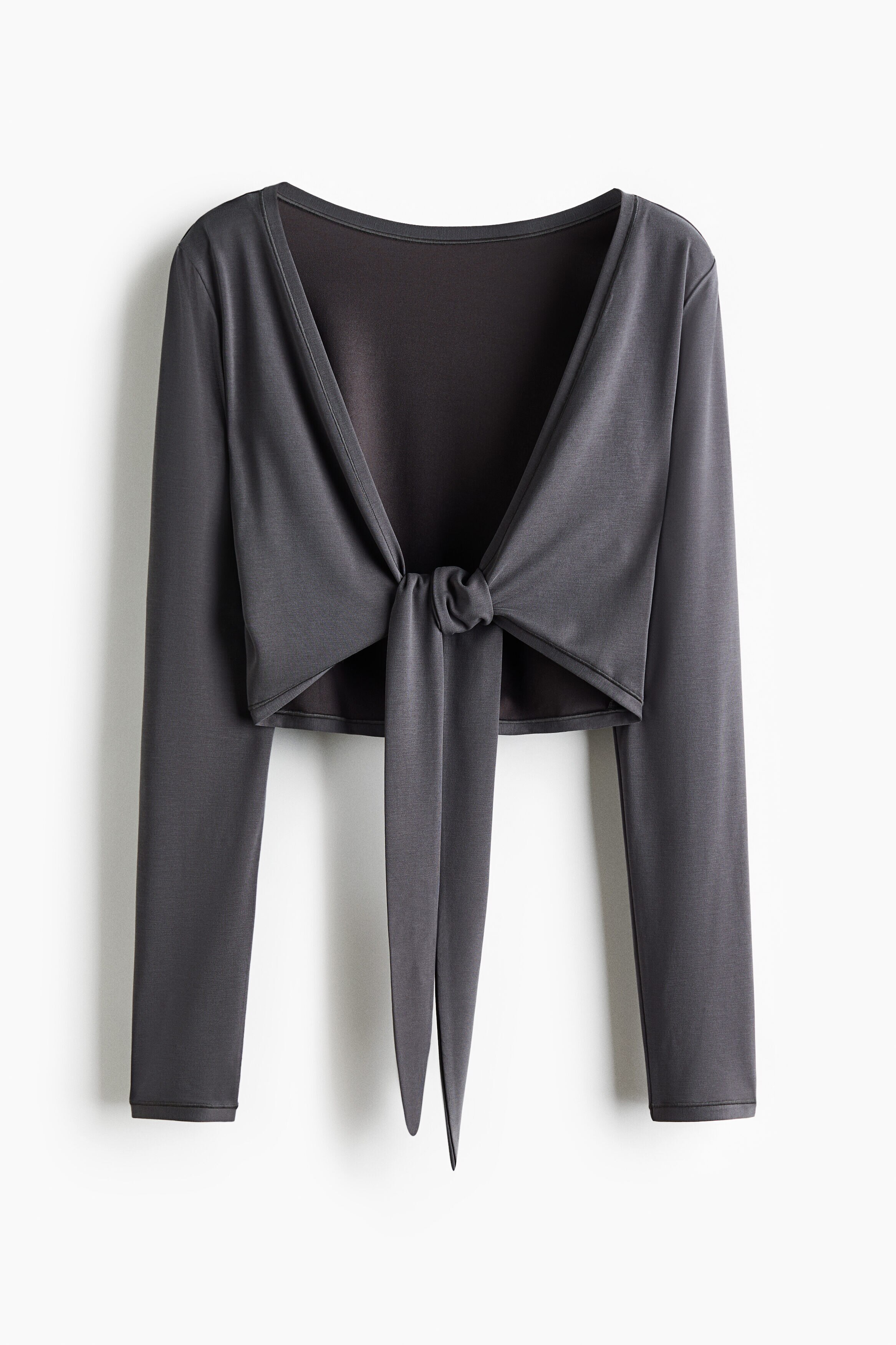 Cropped tie-front top with SoftMove™