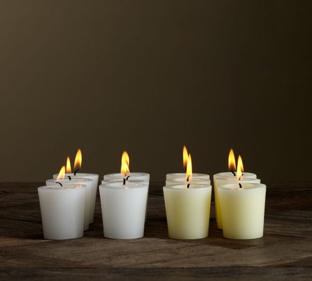 Unscented Votive Candles, Set of 12