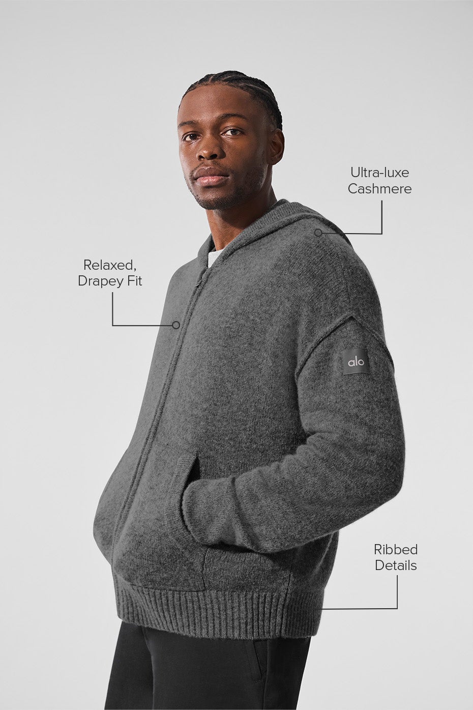 スウェット・トレーナー [Alo Yoga] New Class Cashmere Hoodie New Class Cashmere Hoodie | Alo Yoga Qatar