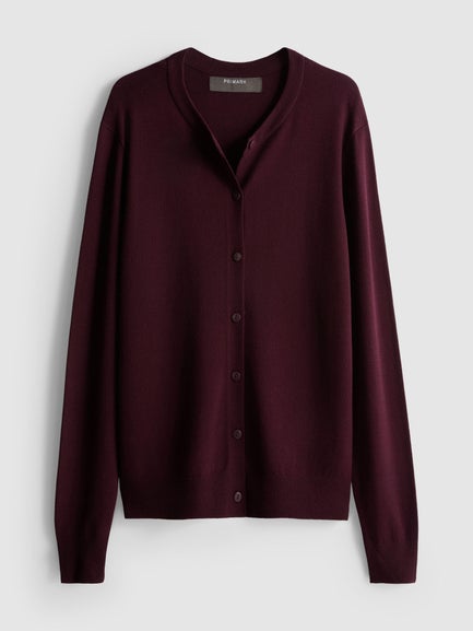 Knitted Crew Neck Cardigan