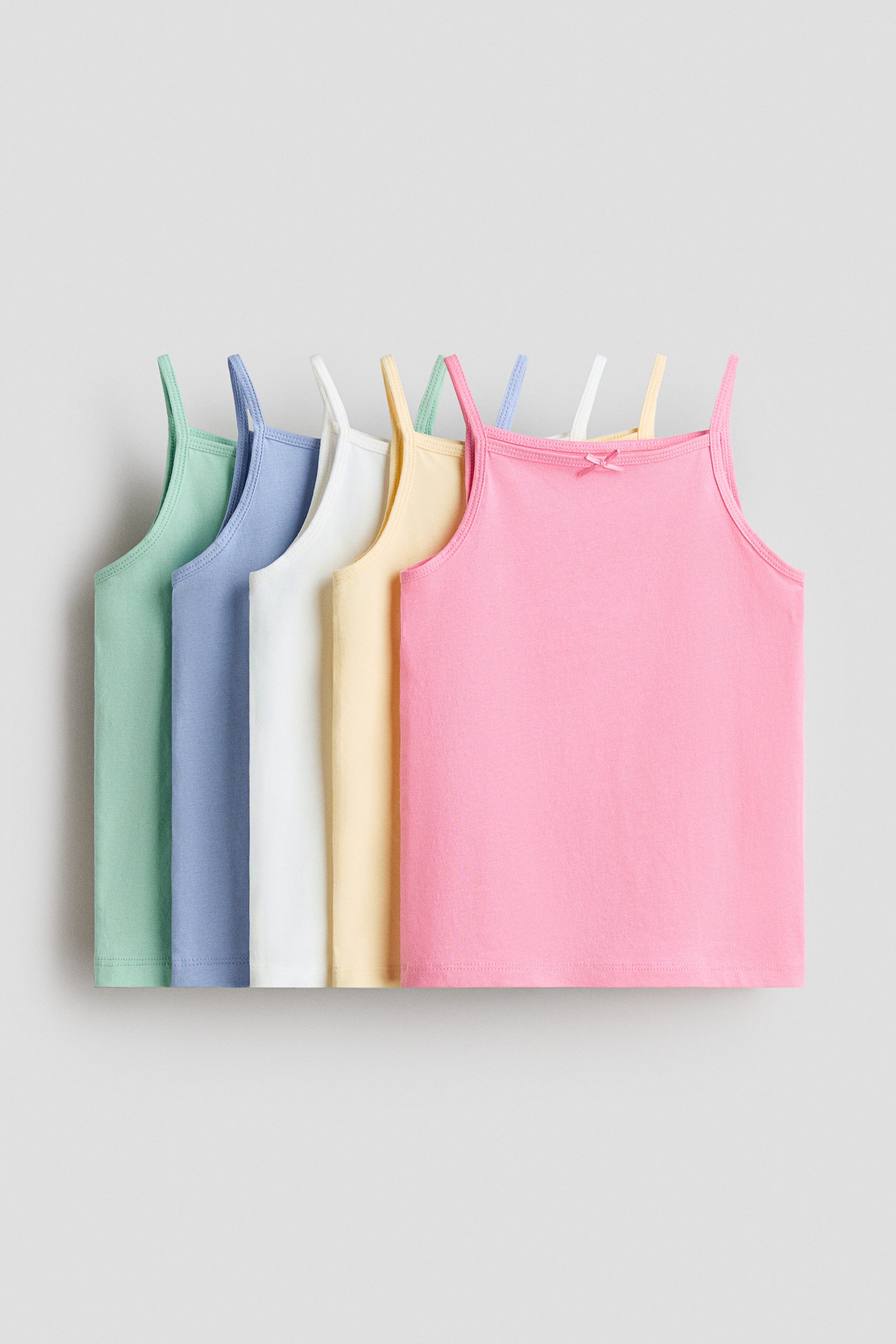 5-pack cotton strappy tops
