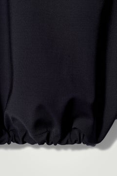 DOUBLE-FACED WOOL-BLEND HALF-ZIP JACKET — Blue dark 3
