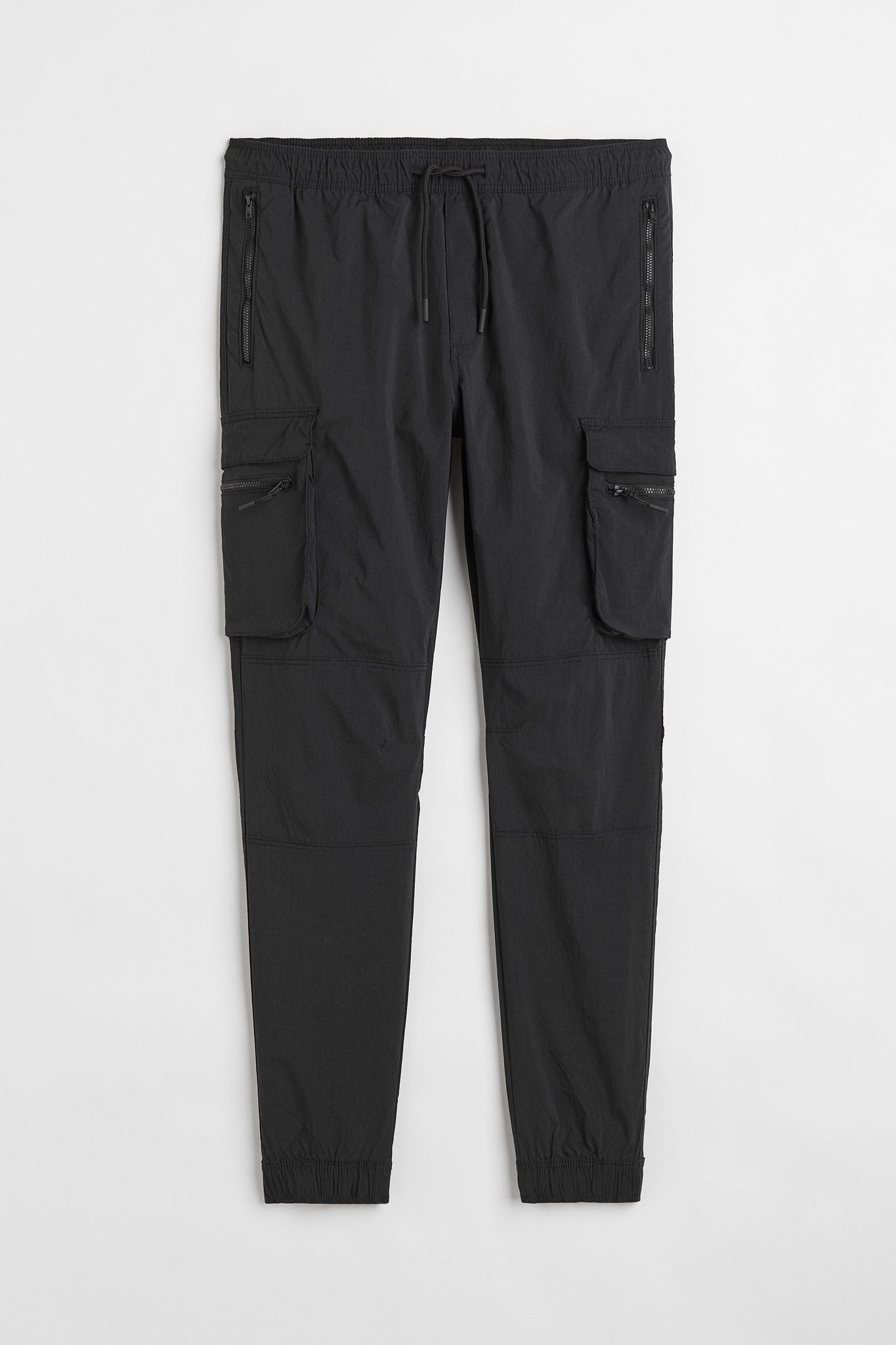 H&m mens black joggers sale