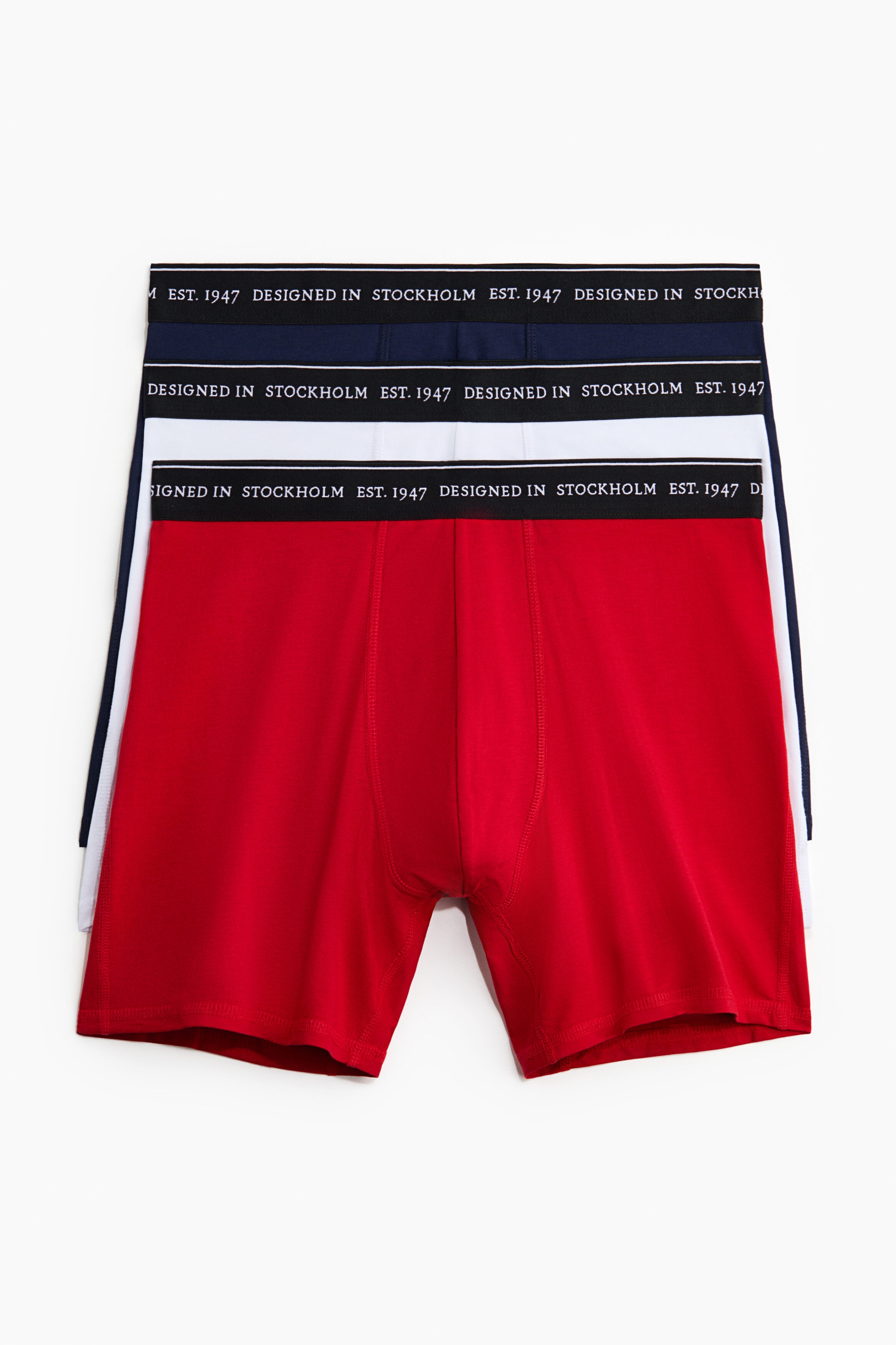 3-pack mid trunks with Lycra®