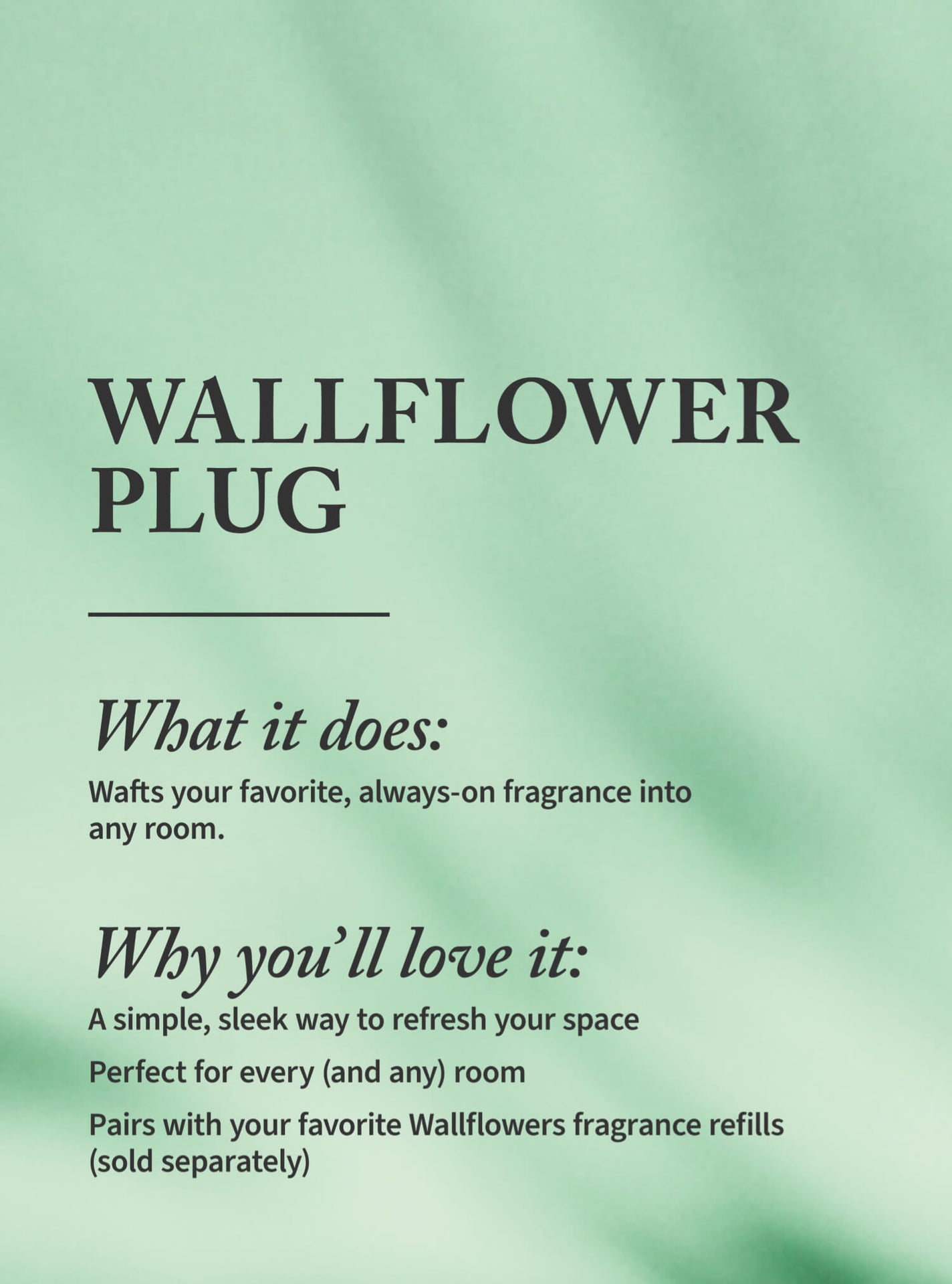 White Flare Wallflowers Fragrance Plug