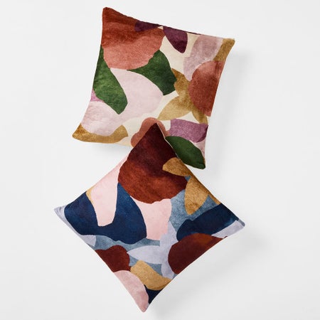 Modern Abstract Floral Pillow Cover